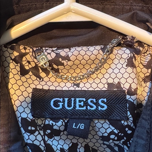 GUESS Black Trench Style Coat - Picture 10 of 12